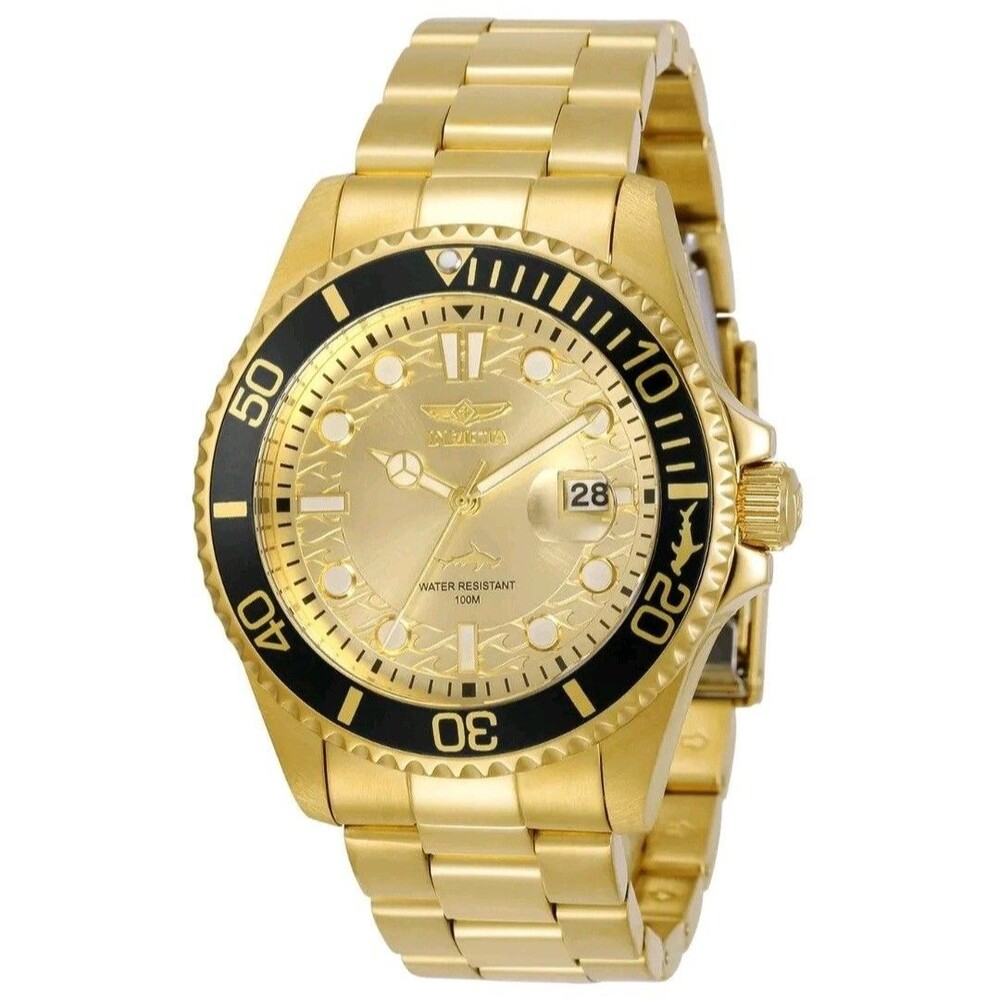 Invicta Pro Diver Currentwave Gold 43mm Men's Watch 30025 Brand New In Box